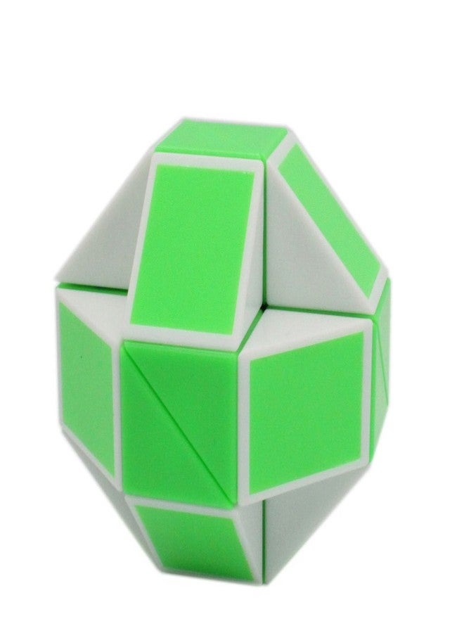 Mipartebo Magic Snake Cube Twist Puzzle 24 Wedges Large Size Twist Fidget Snake Toys Gift Party Favors Game Goodie Bag Fillers Christmas Stocking Stuffers for Kids Adults Teens Green - Image 3